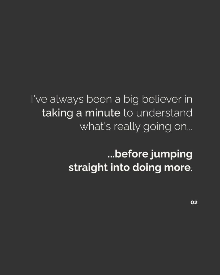 Strategy Notes slide about stepping back before jumping into marketing execution